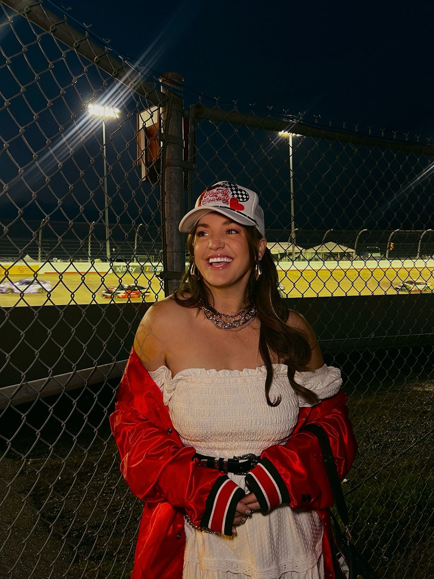 Instagram post by @skhammer for Kendrascott. Caption reads: we spent the night trackside at....