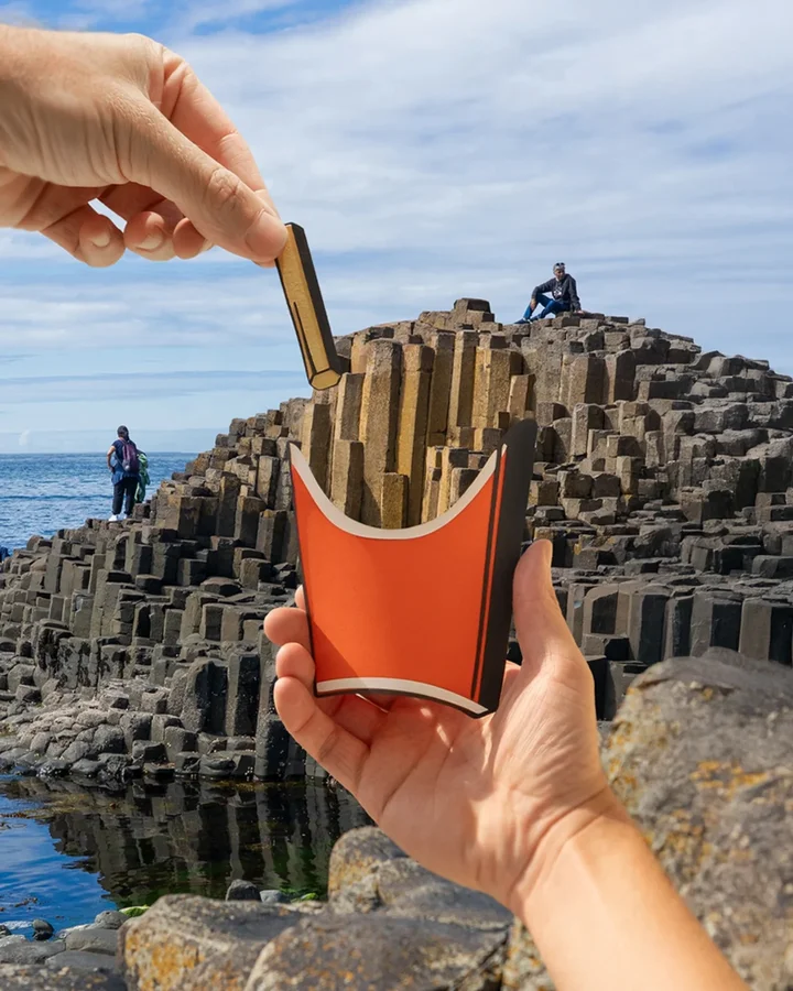 Instagram post by @paperboyo for Discover Northern Ireland. Caption reads: Sometimes I can stare at a location waiting for an....