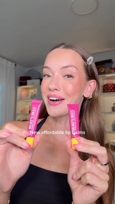 Instagram post by @skylerreneeee for Burt's Bees. Caption reads: The iconic @burtsbees lip balm got an upgrade 😍....