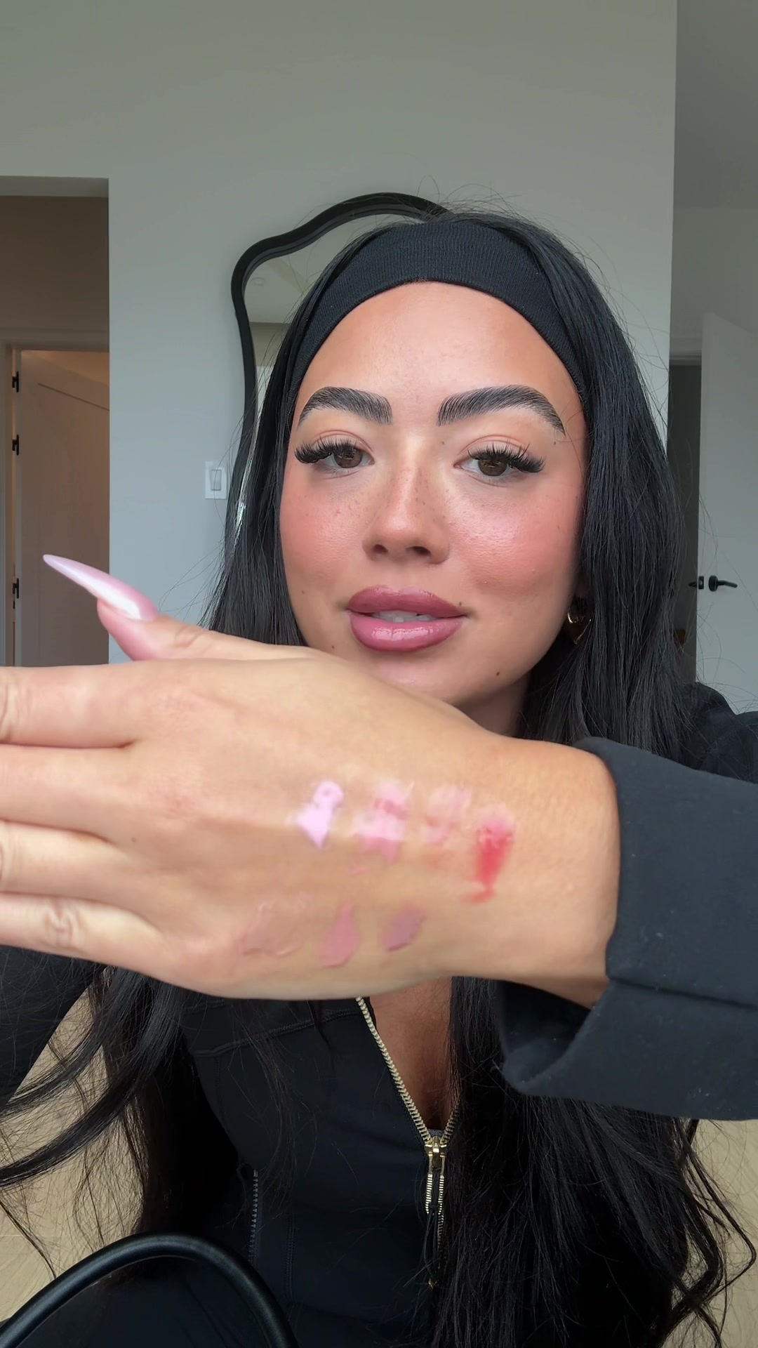 TikTok post by @lyssokada for LAWLESS Beauty. Caption reads: Once I like a product I get it in every shade😅....