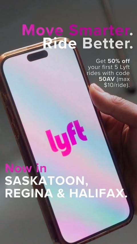 Instagram post by @aalexandrav for Lyft. Caption reads: 🎉 Exciting news, Canada! Lyft is finally coming....