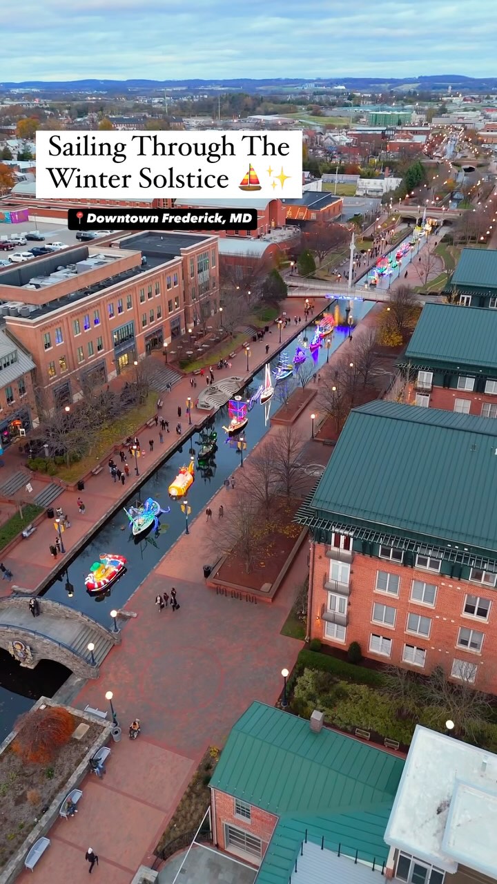 Instagram post by @frederickcitymedia for Visit The USA. Caption reads: Sailing Through The Winter Solstice (@sttwsmd) is....