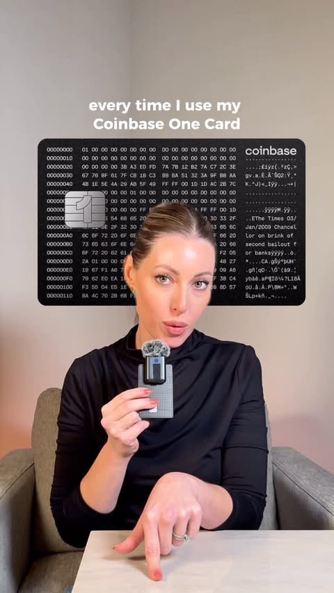 Instagram post by @jessinskip_ for Coinbase. Caption reads: I’m testing out the @coinbase One Card and sharing....