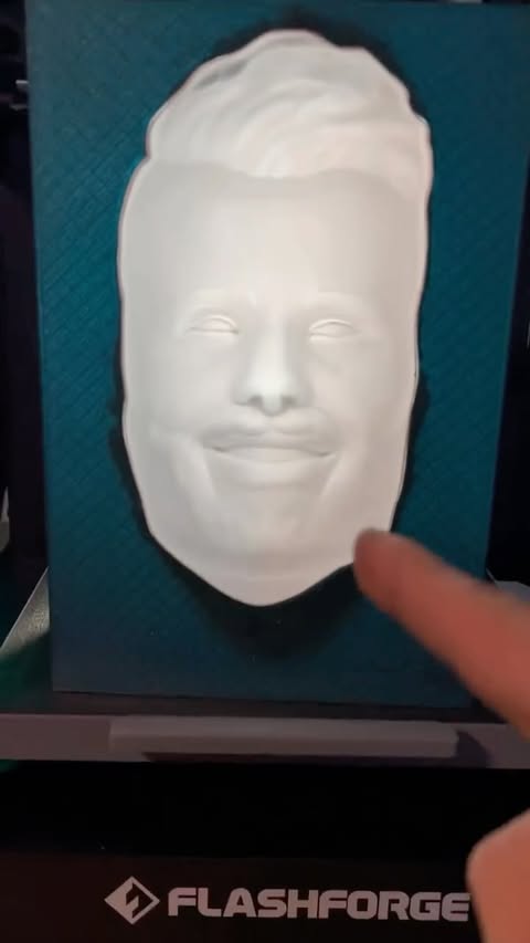 Instagram post by @austinbradley3d for Flashforge. Caption reads: [...] rather than two parts! Thanks to....