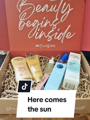 TikTok post by @a.crafty.notion for OK! Beauty Box. Caption reads: [...] #skincare #giftidea @OK! Beauty Box.