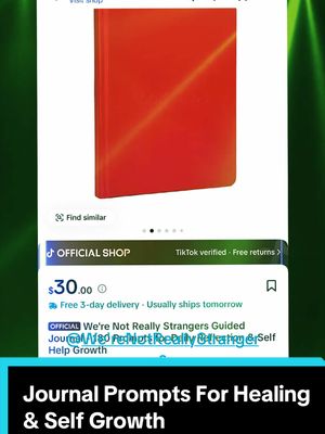TikTok post by @teamlove.ashcashyy for We're Not Really Strangers. Caption reads: This is the red guided journal you showed. It's....