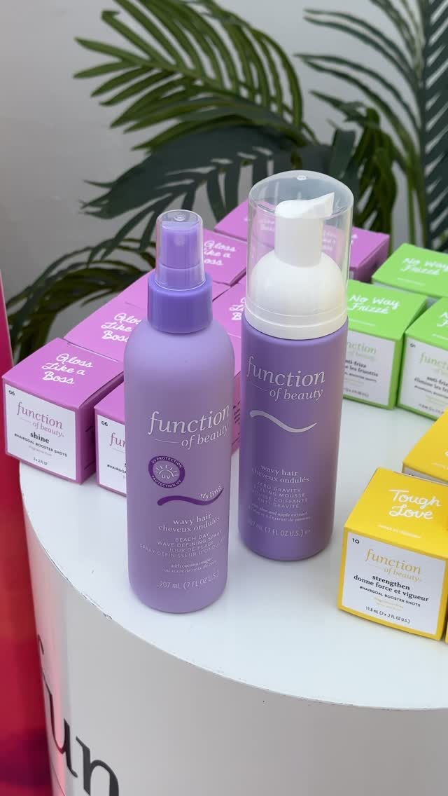 Instagram post by @bynicolemaddie for Function of Beauty. Caption reads: Come with me backstage during Miami swim week with....