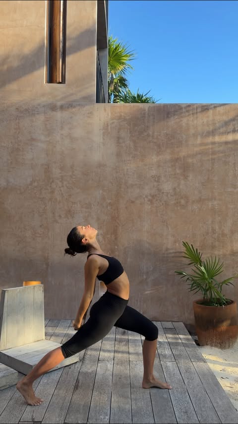 Instagram post by @biancamelas for Alo Moves. Caption reads: Wherever I am, my movement comes with me. Alo....