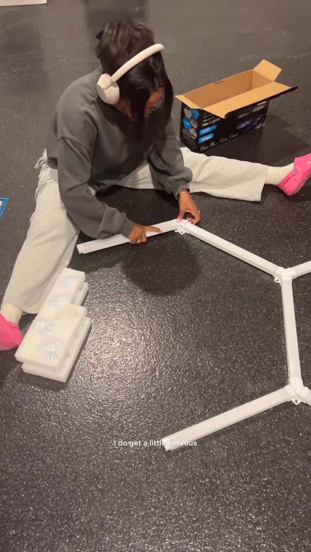 Instagram post by @kaylasimonehome for Enbrighten. Caption reads: [...] workshop is looking extra BRIGHT ✨....