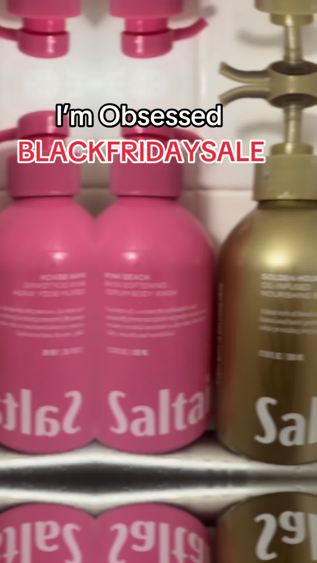 TikTok post by @memethegoddesss for Saltair. Caption reads: @Saltair Body pick one #tiktokshopblackfriday....