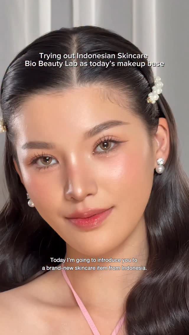 Instagram post by @babarabeer_makeup for Bio Beauty Lab. Caption reads: [...] we’re trying Indonesian skincare “BIO BEAUTY....