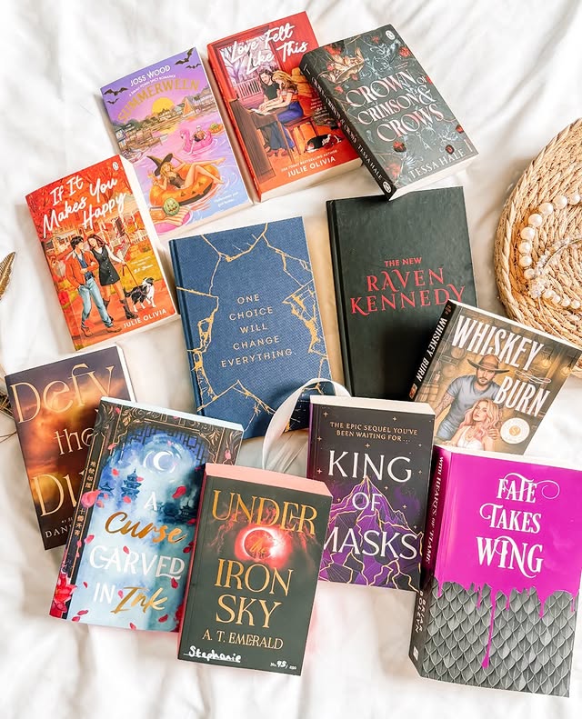 Instagram post by @bookslovereaders for HQ Stories. Caption reads: Which book caught your eye first? Bookmail (AD PR....