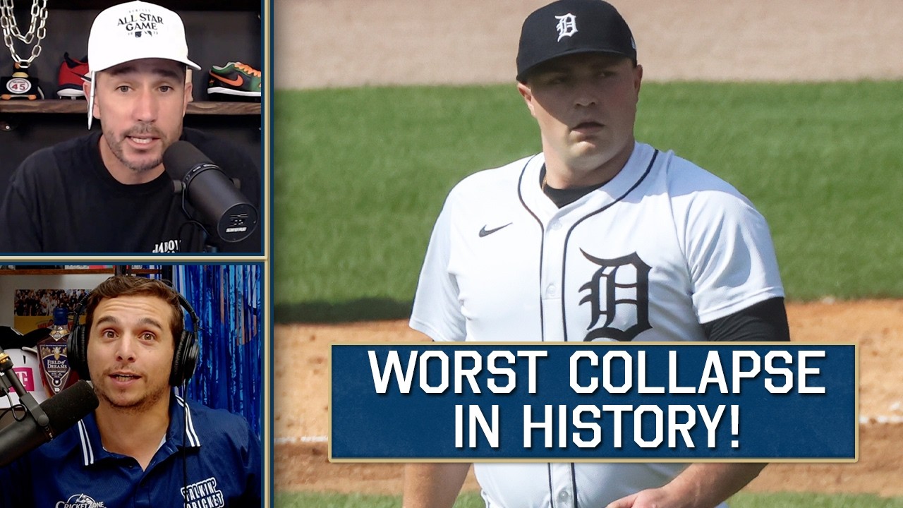 YouTube post by @TalkinBaseball for Shady Rays. Caption reads: WORST Collapse In MLB History Is Happening! | 1031.
