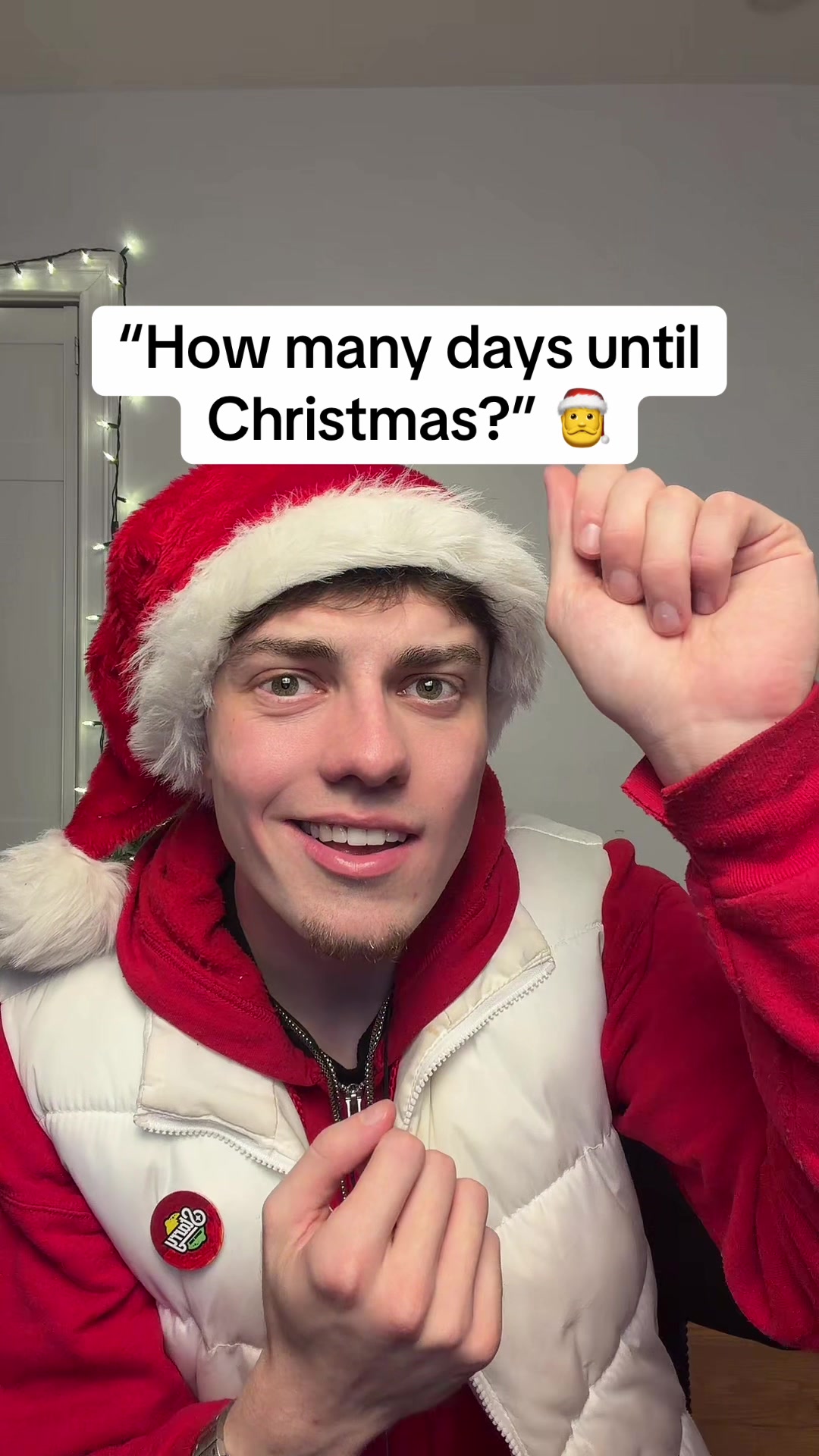 TikTok post by @okcron for Starry. Caption reads: 5 DAYS LEFT 🎅🍒 @Starry #STARRYPartner #okcron .