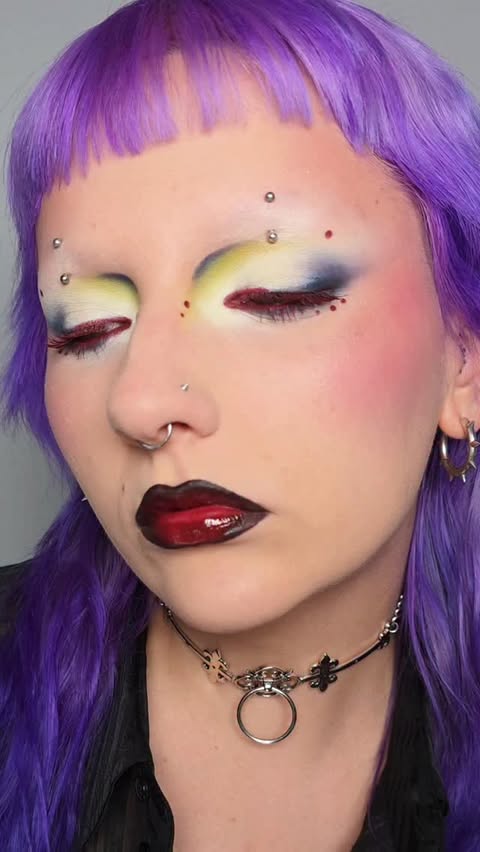 Instagram post by @nonaa_mua for KALEIDOS. Caption reads: [...] Lash Clash Mascara in Burgundy*....