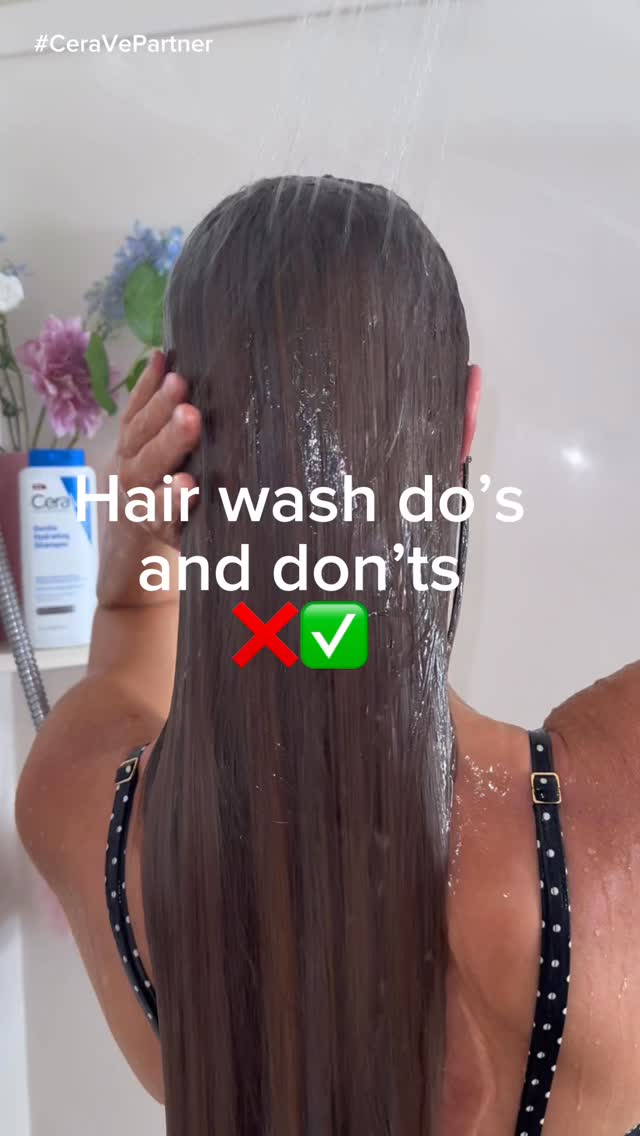 Instagram post by @tessapeay for CeraVe. Caption reads: This is your sign to try CeraVe’s new haircare....