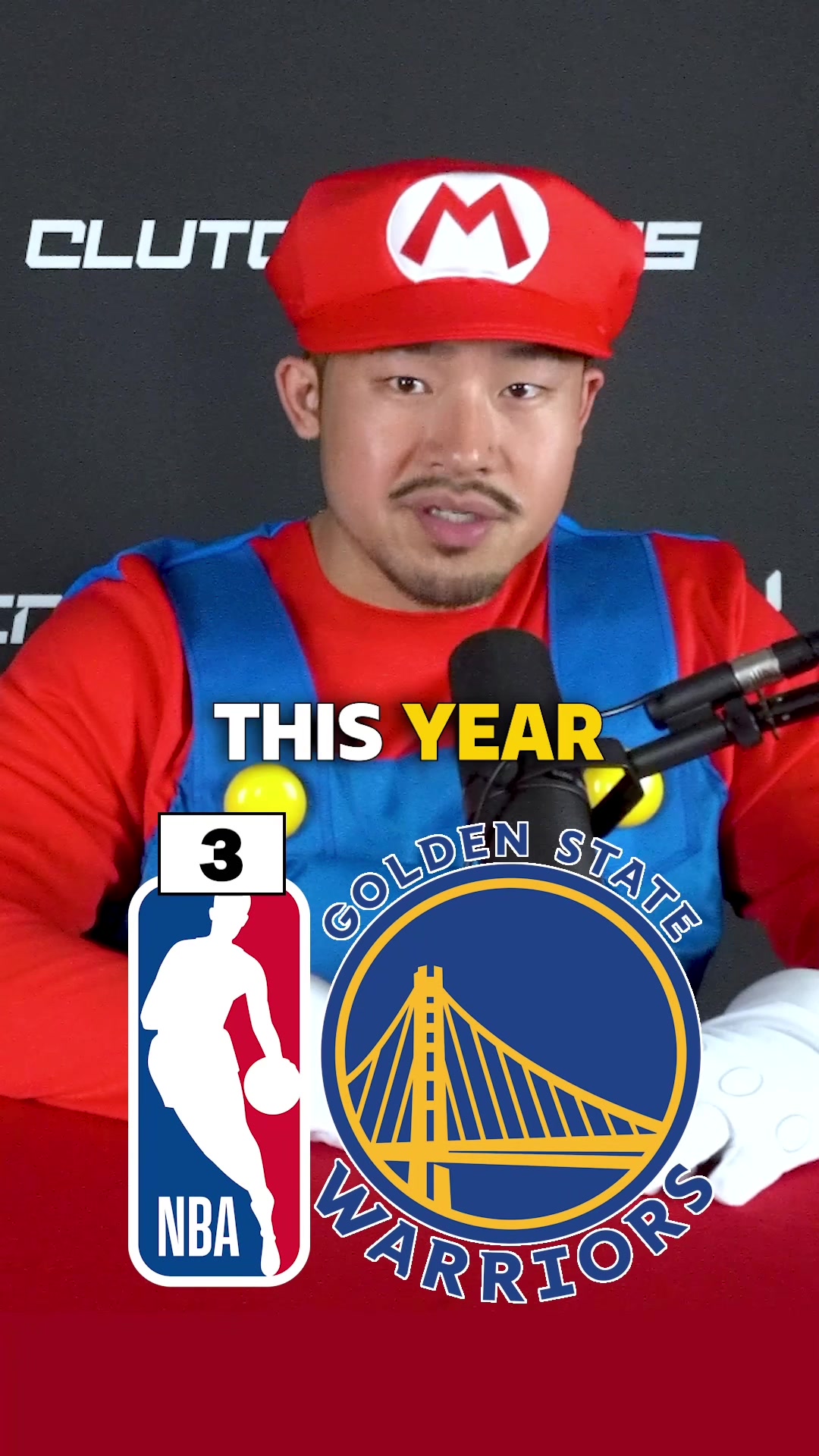 TikTok post by @clutchpoints for Underdog Fantasy. Caption reads: Can this many teams beat the Warriors this year 👀....