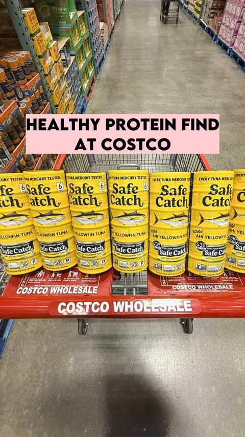 Instagram post by @costcoaisles for Safe Catch. Caption reads: [...] at Costco that checks all the boxes 👀....