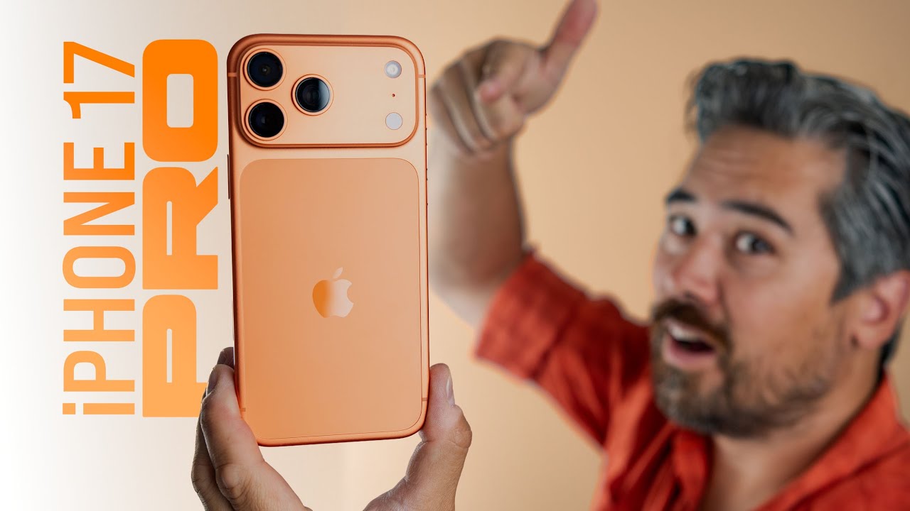 YouTube post by @PetaPixel for Audiio. Caption reads: iPhone 17 Pro & Pro Max Review For Photographers!.