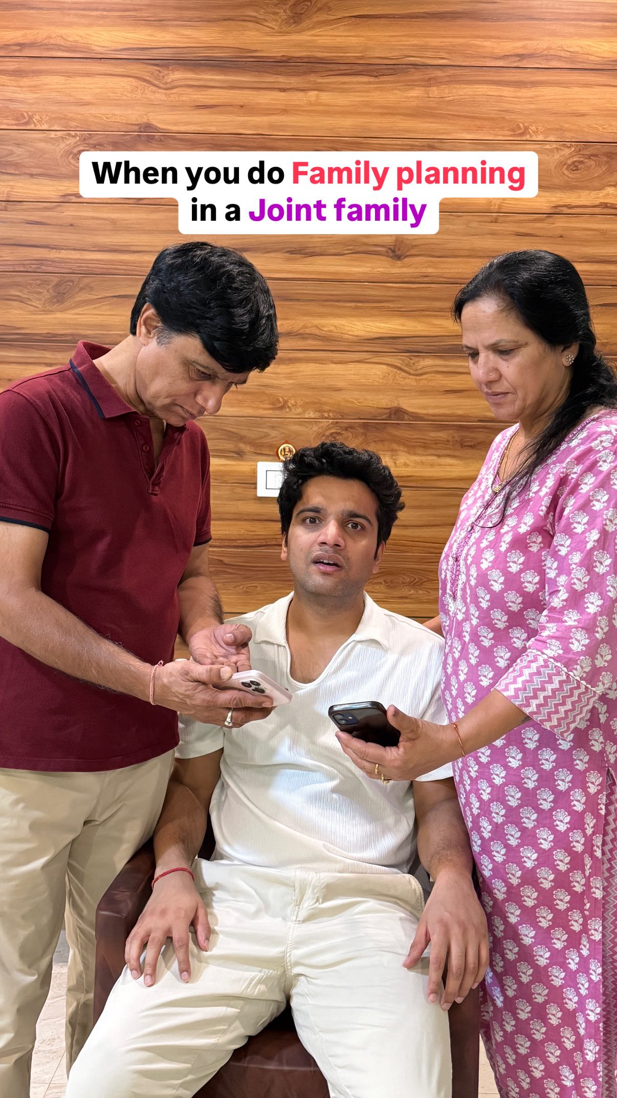Instagram post by @yourvikasyadav for Airtel. Caption reads: #AD Shaadi ke baad Indian parents ko ghar ke saare....