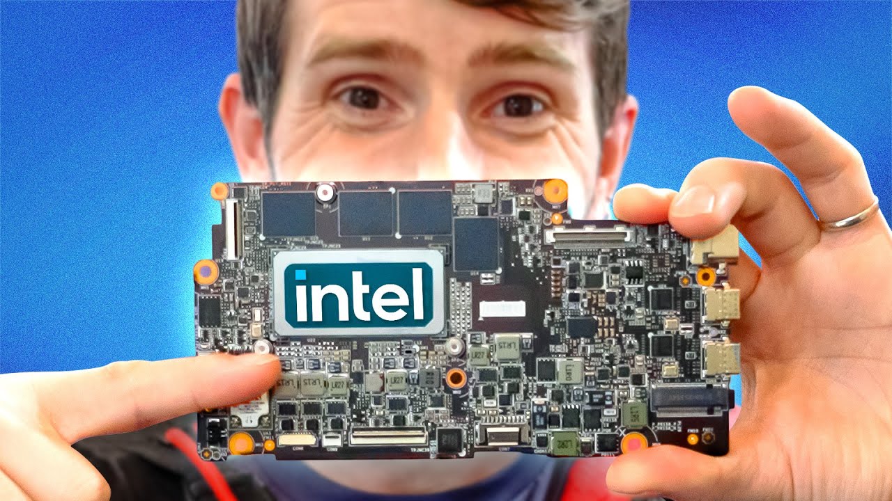 YouTube post by @LinusTechTips for Dbrand. Caption reads: Intel’s Best Product in YEARS - Panther Lake....