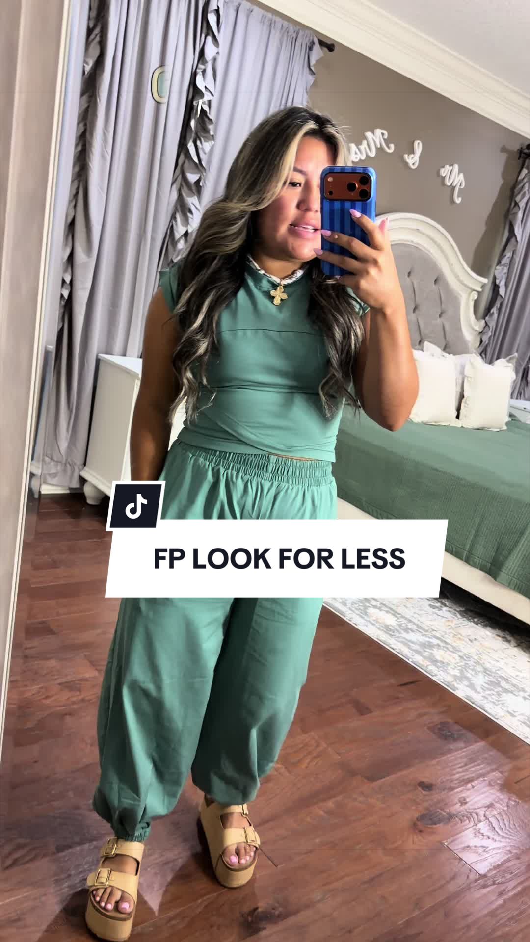 TikTok post by @anahinantos for Tanming Wardrobe. Caption reads: FP LOOK FOR LESS, MANY COLORS TO CHOOSE FROM AND....