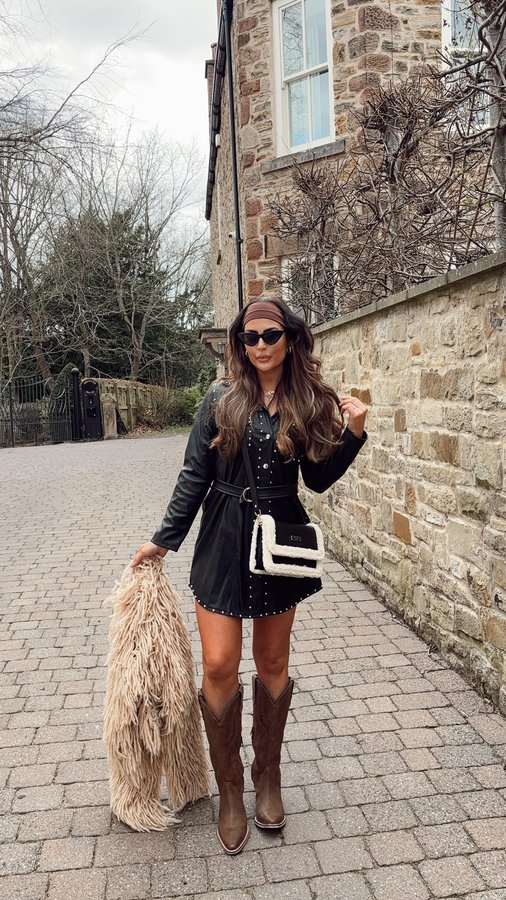 Instagram post by @hoppshouse for Femme Luxe. Caption reads: [...] was! 

AD PR Outfit details: 

Dress....