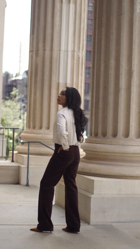 Instagram post by @amandamishay for SPANX. Caption reads: [...] A silhouette that speaks before you do.....