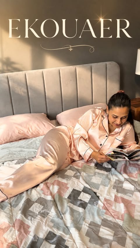 Instagram post by @america.timee for Ekouaer. Caption reads: [...] own Fall Into Real Comfort moment with....