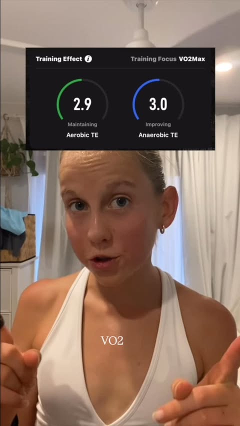 Instagram post by @haileyy.runs for COROS. Caption reads: WHAT THIS MEANS —> After a run, COROS breaks the....