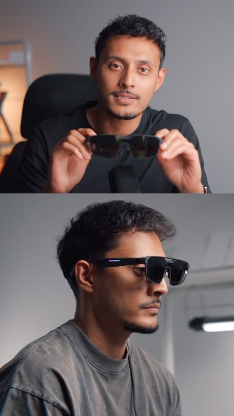 Instagram post by @oliursvisuals for ASUS. Caption reads: The @asus ROG XREAL R1..