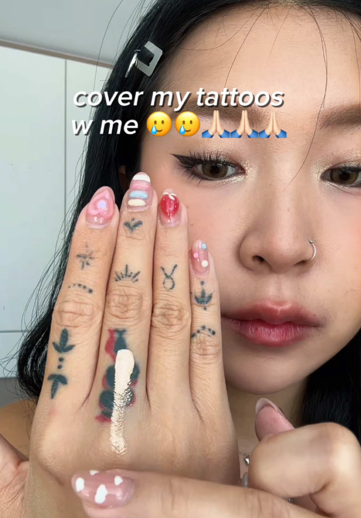 TikTok post by @buffbaby88 for IT Cosmetics. Caption reads: TATTOO COVER UP‼️ coming from a traditional family....