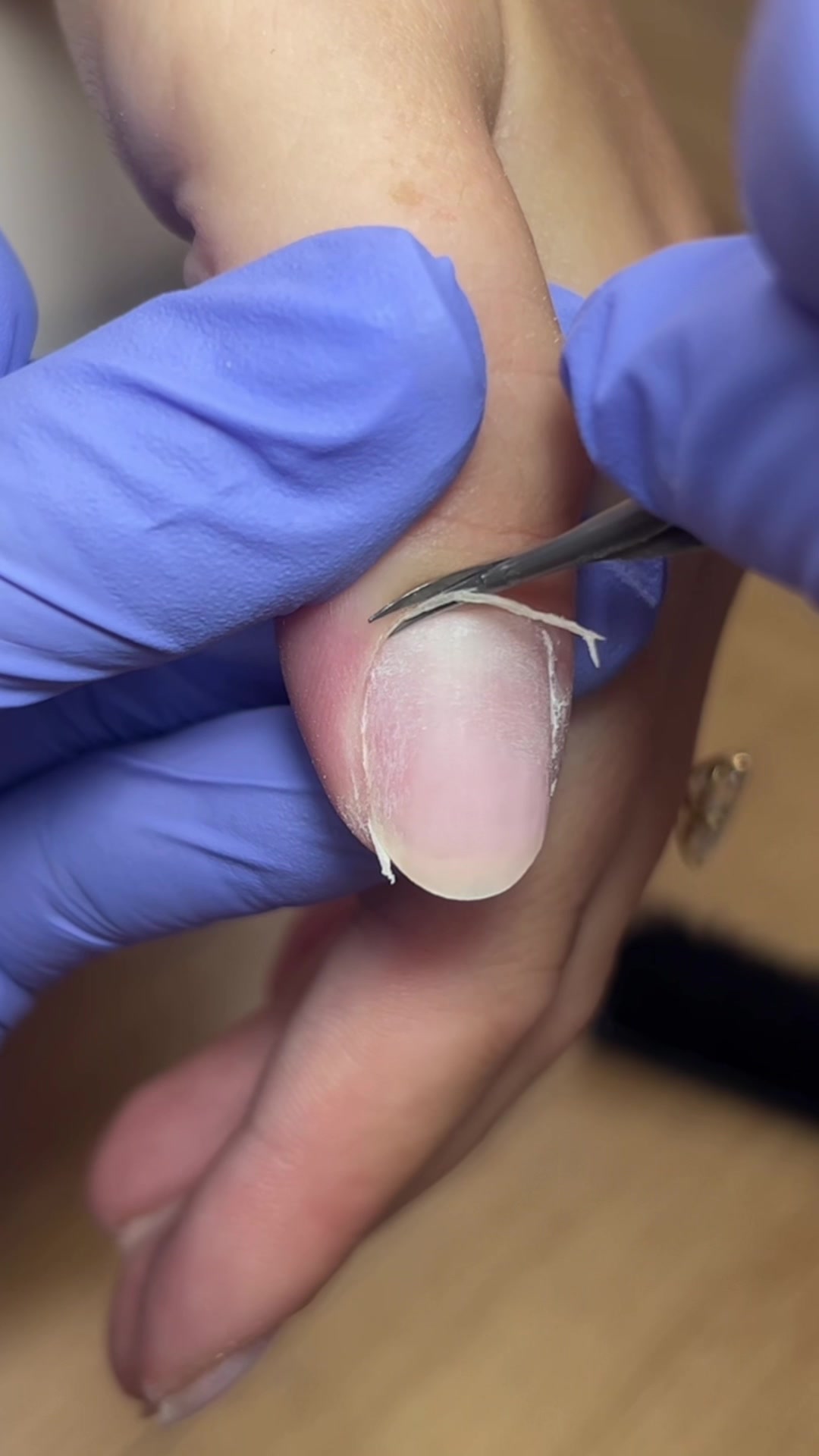 TikTok post by @amylouisebeautyeducation for Katie Barnes Tool Range. Caption reads: [...] #cuticleprep #nailtutorial @Katie Barnes....