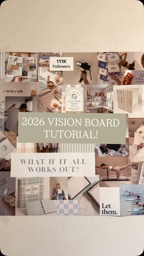 Instagram post by @kaylenfaye_ for Office Depot. Caption reads: [...] the PERFECT 2026 vision board with....