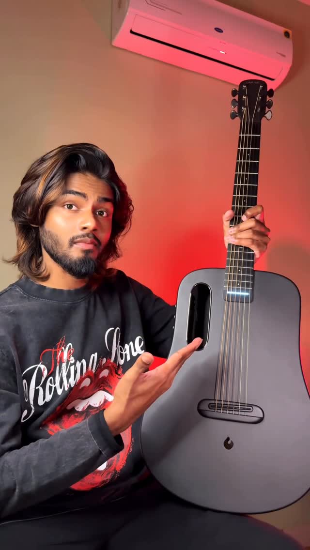 Instagram post by @mostlyacoustic for LAVA MUSIC. Caption reads: ✅Follow for more tutorials

🎸: Lava Me....