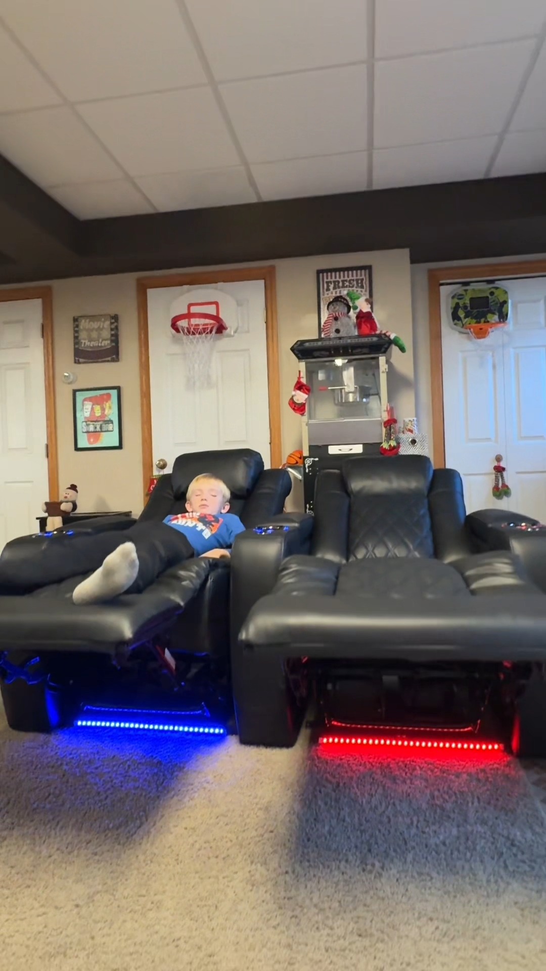 Instagram post by @calebeckenrode for Valencia Theater Seating. Caption reads: The Valencia Tuscany Row of Two Ultimate Heat &....