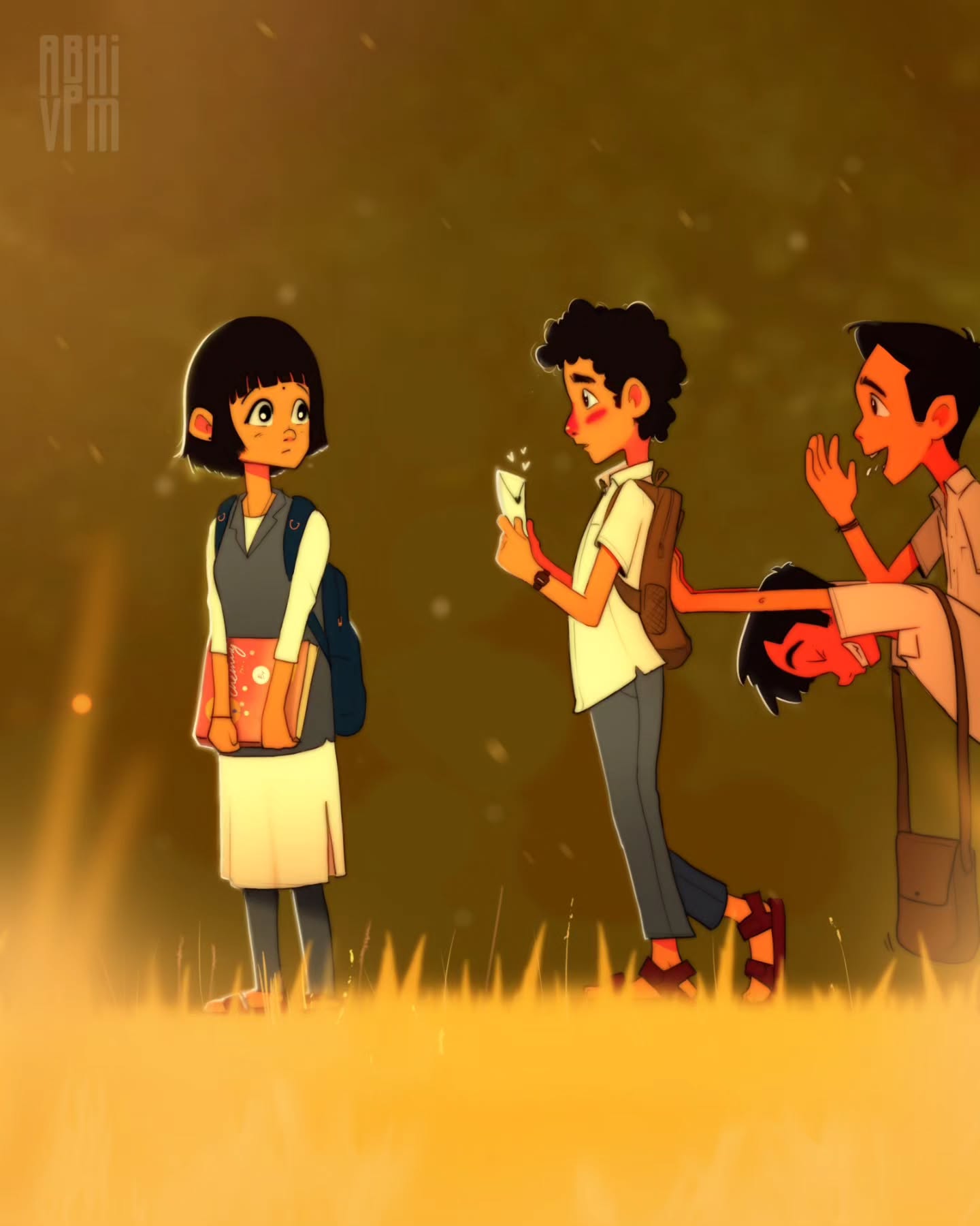 Instagram post by @abhi.vpm for XPPen. Caption reads: Love in it's purest, most innocent form....