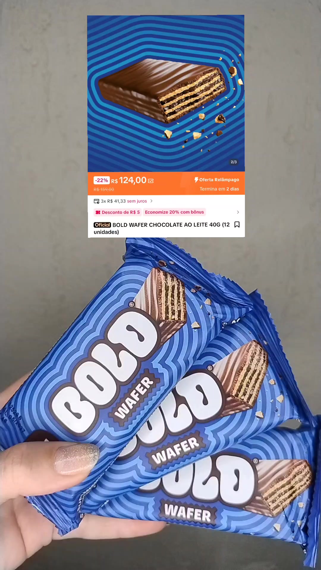 TikTok post by @srsprodutosonline for BOLD SNACKS. Caption reads: [...] #videoviral #viral #fyp @BOLD SNACKS.