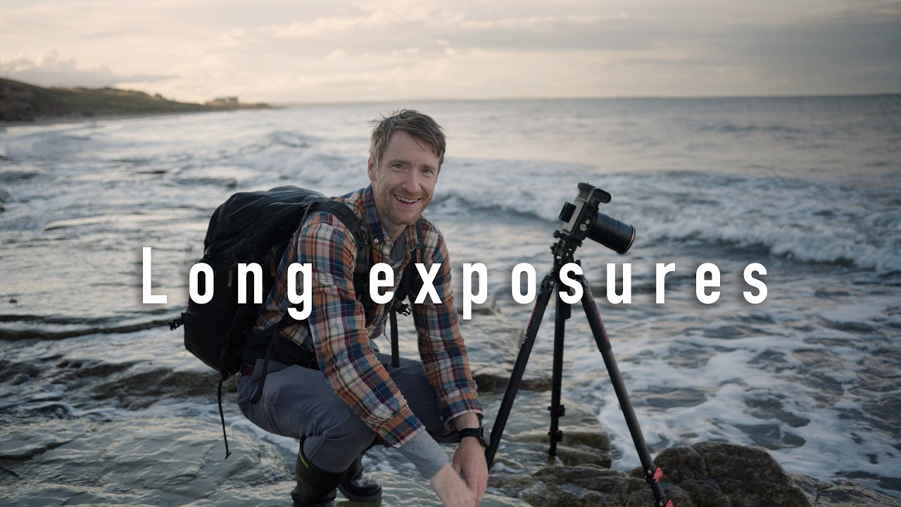 YouTube post by @ThomasHeatonPhoto for Squarespace. Caption reads: When Only Long Exposure Photography Will Do.