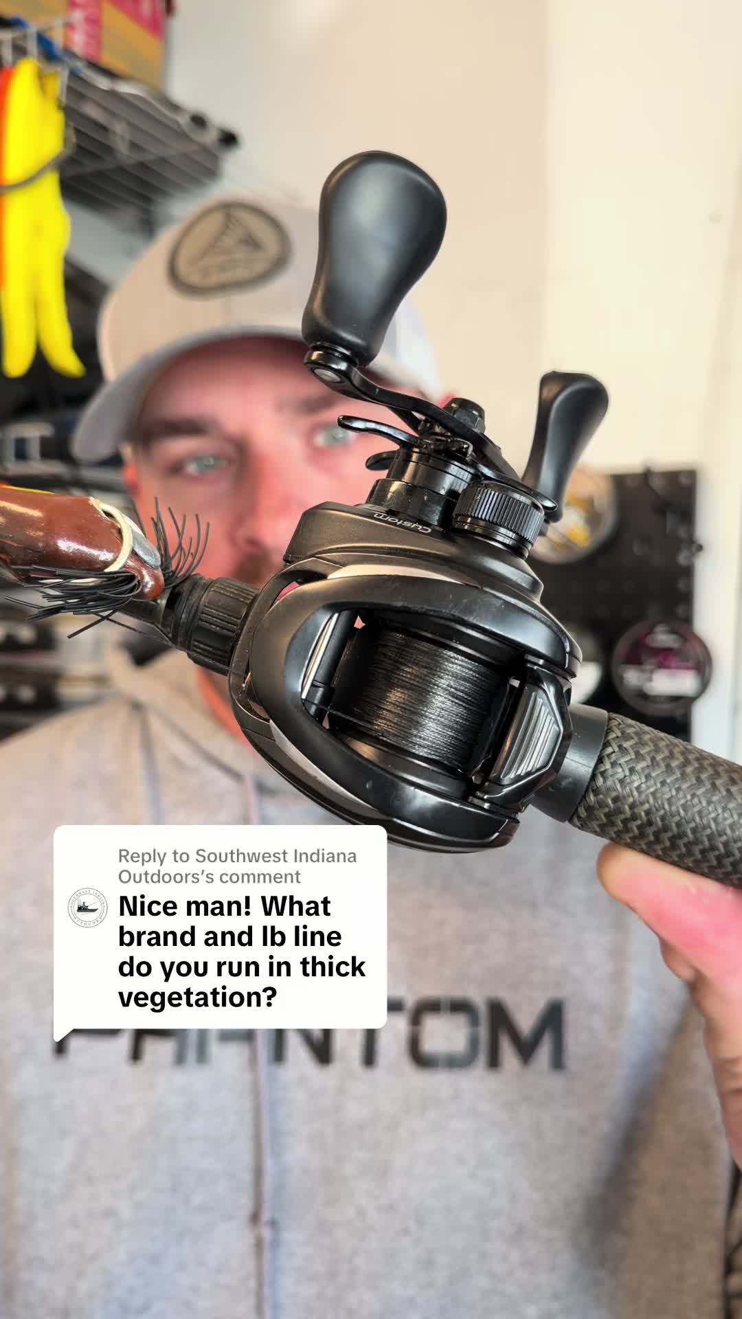 TikTok post by @andrewblair.fishing for Beyond Braid. Caption reads: [...] to @Southwest Indiana Outdoors the @Beyond....
