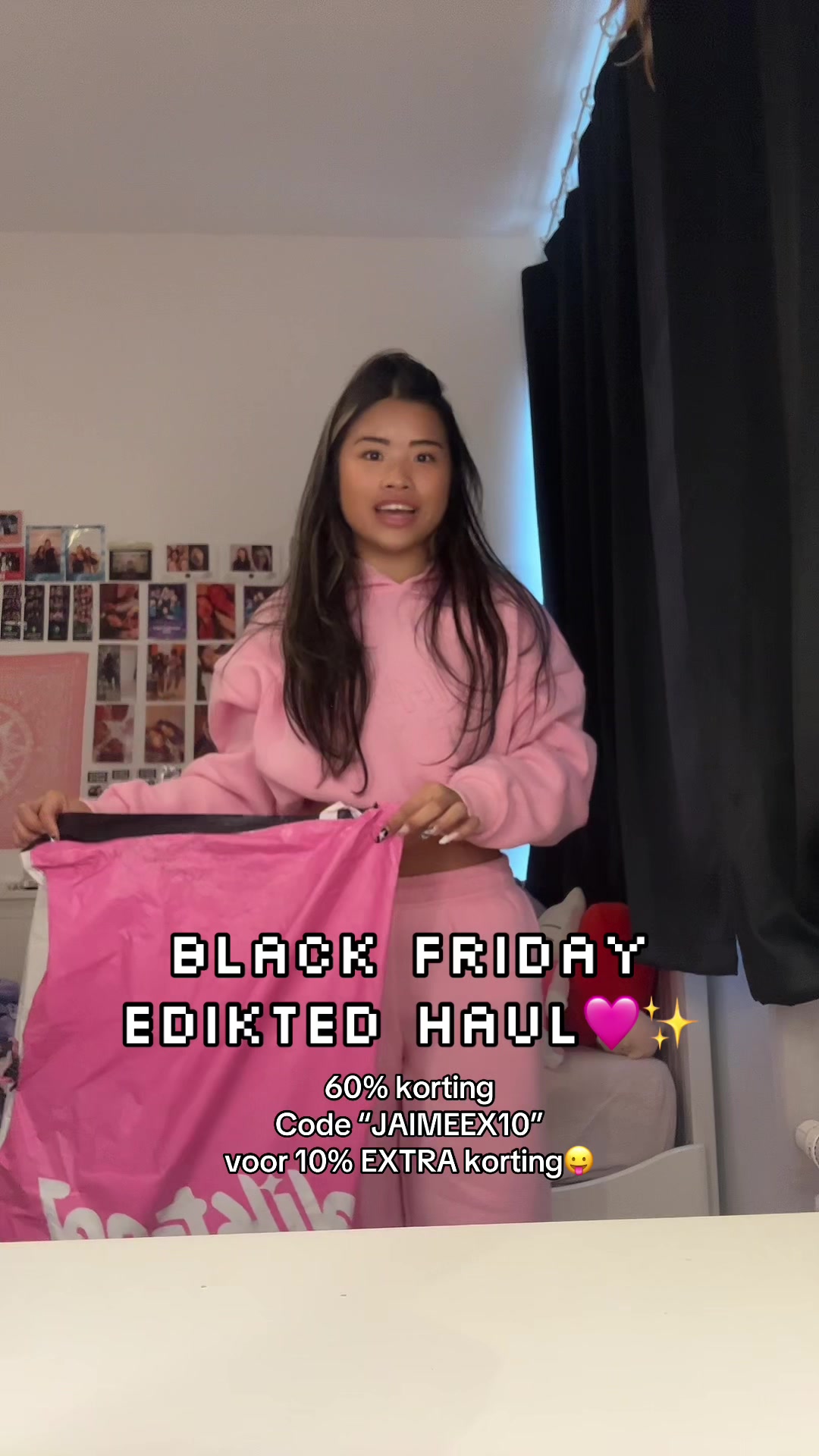 TikTok post by @urasianbro for Edikted. Caption reads: @Edikted BLACK FRIDAY SALE 60% OFF || code....