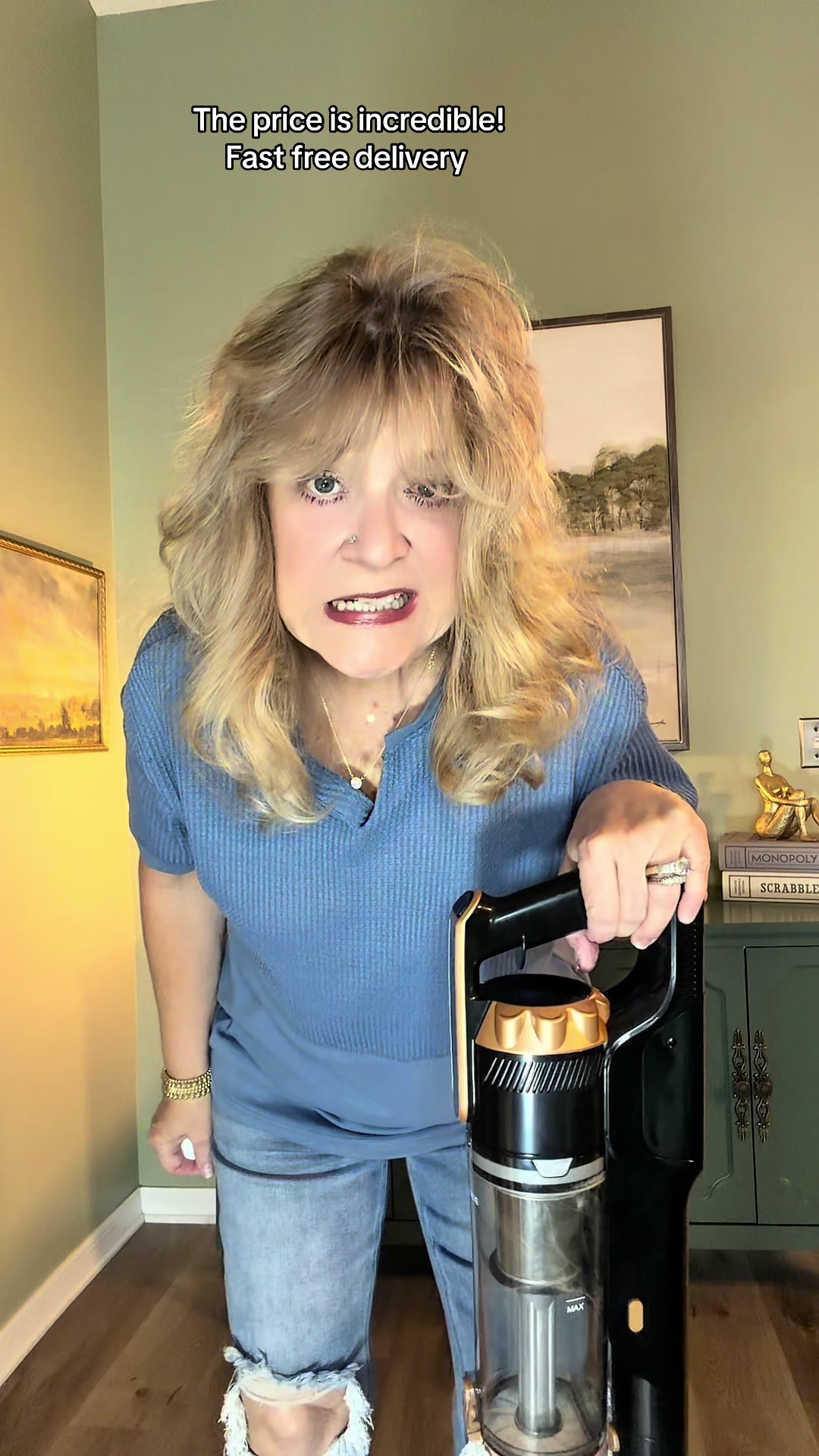 TikTok post by @mrshanrn for Homeika. Caption reads: Obsessed with this upgraded @Homeika US vacuum !....