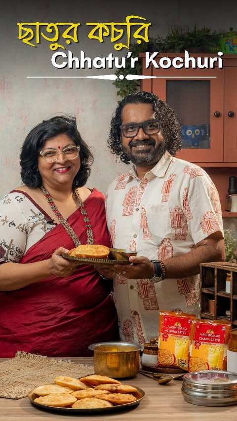 Instagram post by @pikturenama for Aashirvaad. Caption reads: [...] that cherished recipe using Notun Aashirvaad....