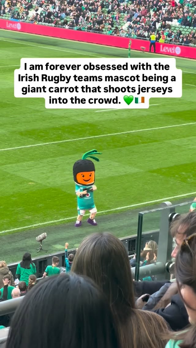 Instagram post by @justinestafford_ for Guinness. Caption reads: My hero. 💚 Thank you @guinness_ireland for having....