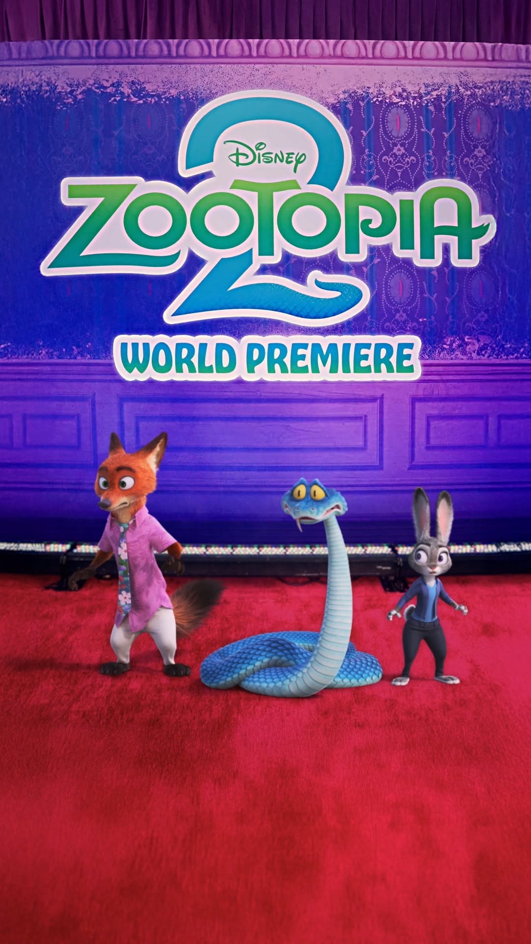 Instagram post by @disneymusic for Disney Animation. Caption reads: A paw-fect night on the carpet for the world....