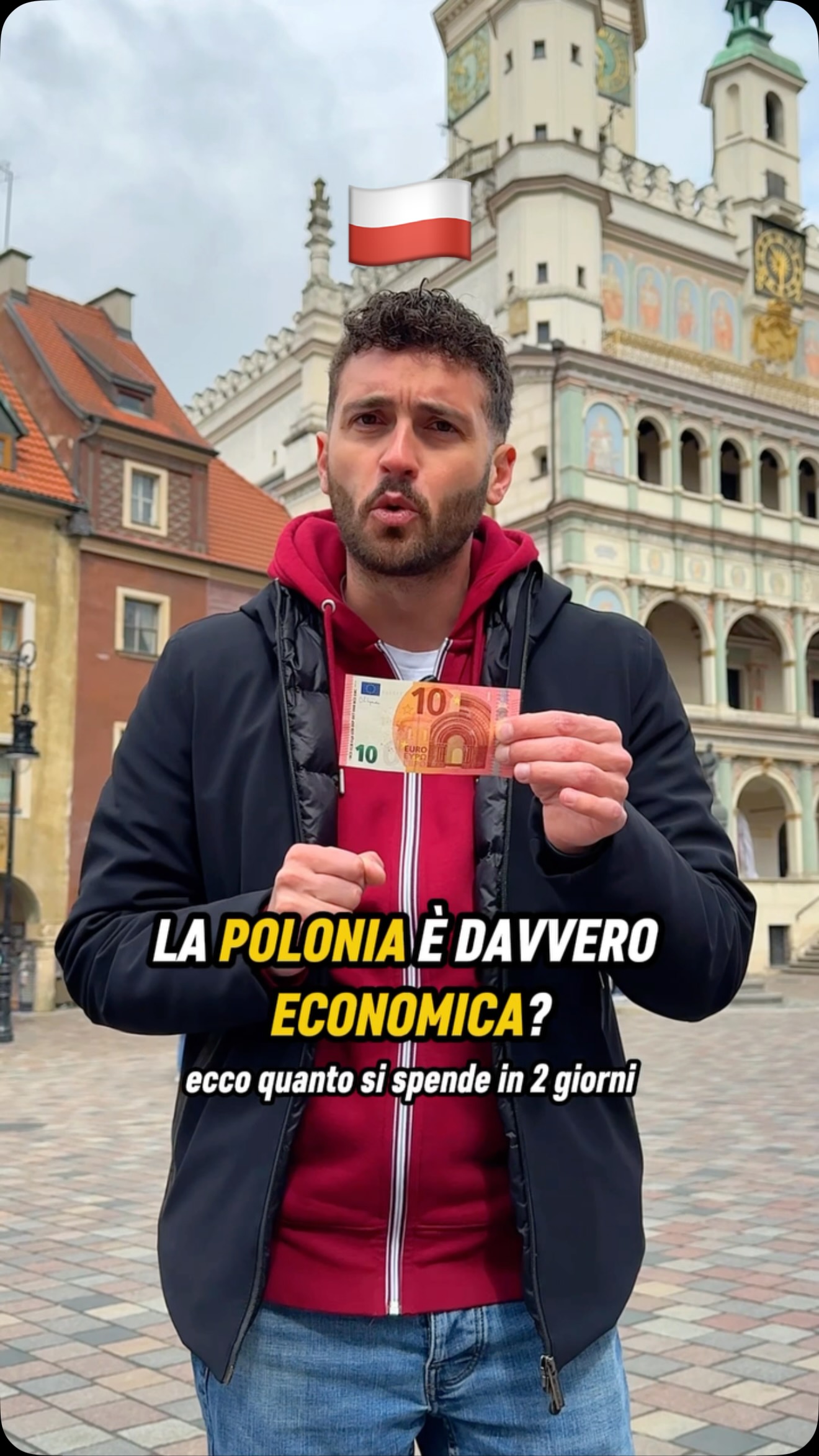 Instagram post by @leonardbells for Skyscanner. Caption reads: PIÙ INFO 👇

Ma la Polonia è davvero così....