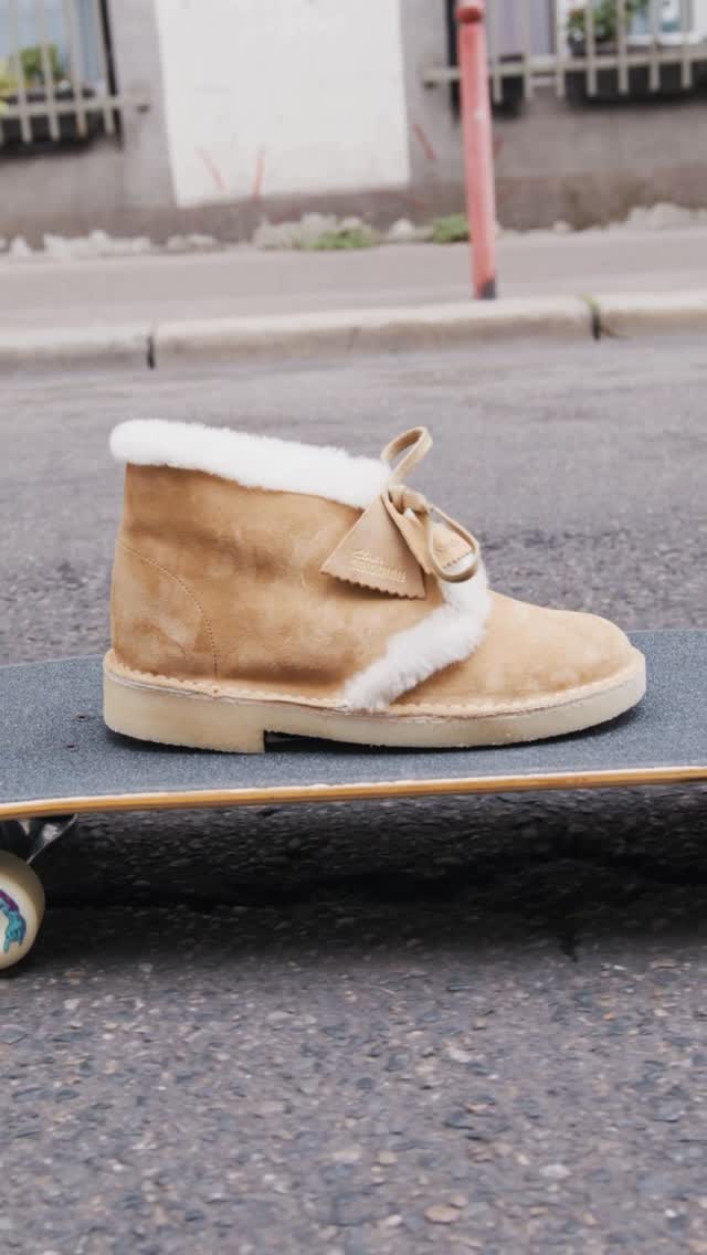 Instagram post by @newinflux for Clarks Originals. Caption reads: [...] fun video for @sandroparis x....