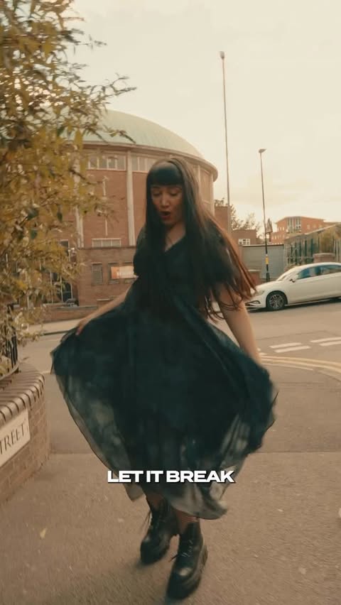 Instagram post by @dreamstateuk for DISTURBIA. Caption reads: [...] in Hamburg 🇩🇪 *gifted * 👗 @disturbia * 🥾....