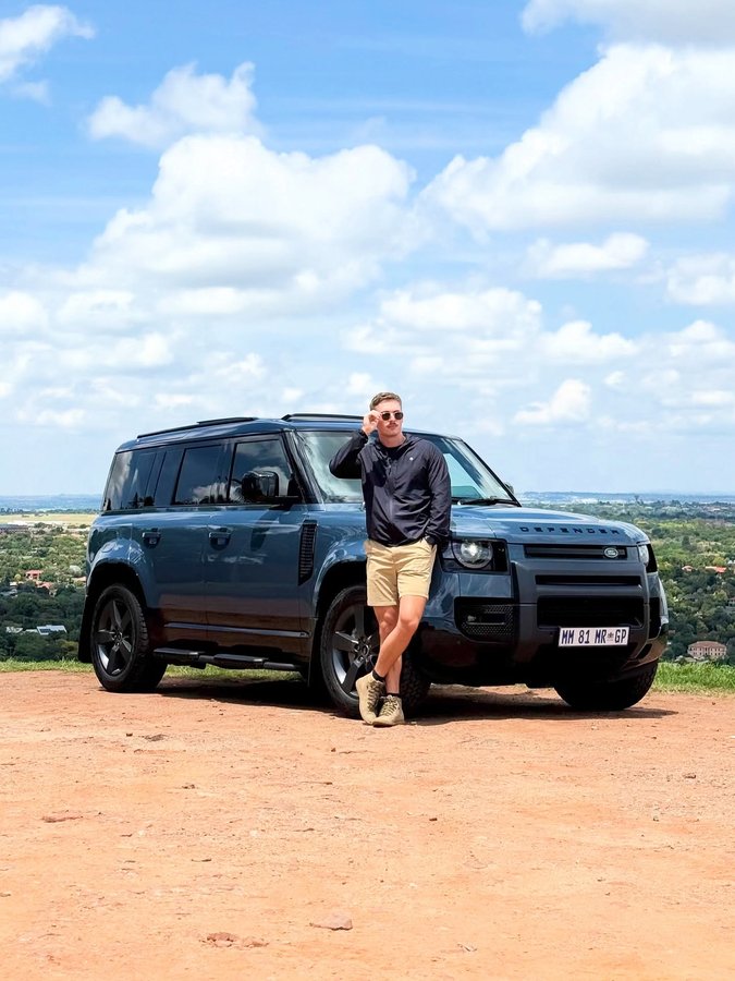 Instagram post by @rubenamibia for Land Rover. Caption reads: [...] the moment I picked it up, the team at....