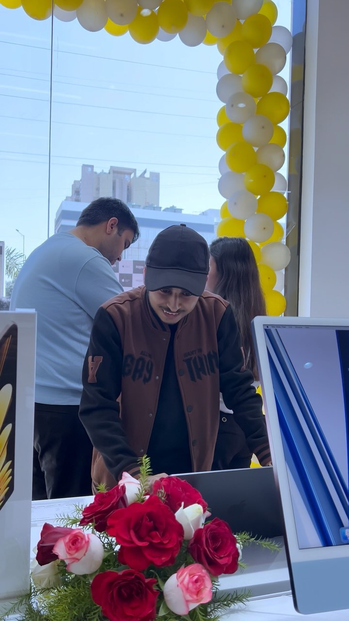 Instagram post by @iamtheajaysinghh for Imagine Apple Premium Partner. Caption reads: AD | *Hello Gurugram!*

*Imagine Apple Authorised....